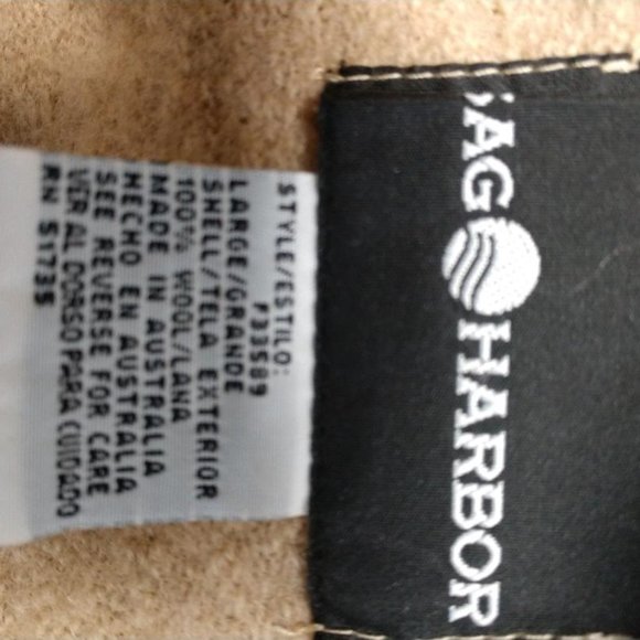 Vintage Wool Shacket Cardigan Sweater Cardigan Blazer Jacket Camel Size Large - Picture 3 of 6